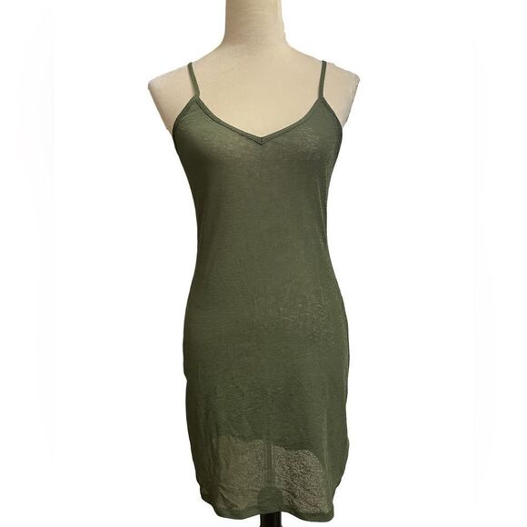 Topshop Deep Green Sheer Slip Dress w/Lots of Stretch (Size: 6) - Picture 6 of 10